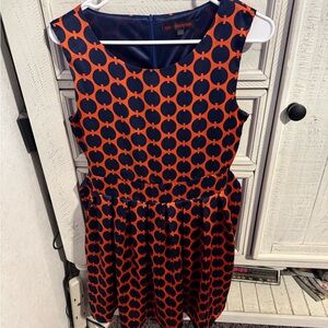 Stylish Navy and Orange Mini Dress